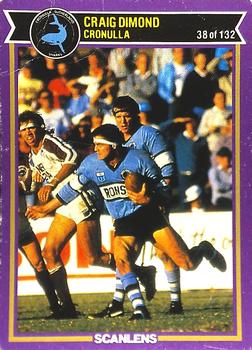 1987 Scanlens Rugby League #38 Craig Dimond Front